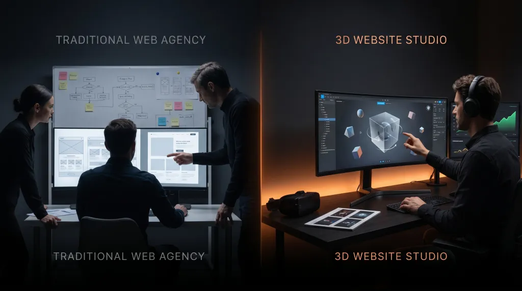 3D Website Studio vs Traditional Web Agency: What Actually Changes